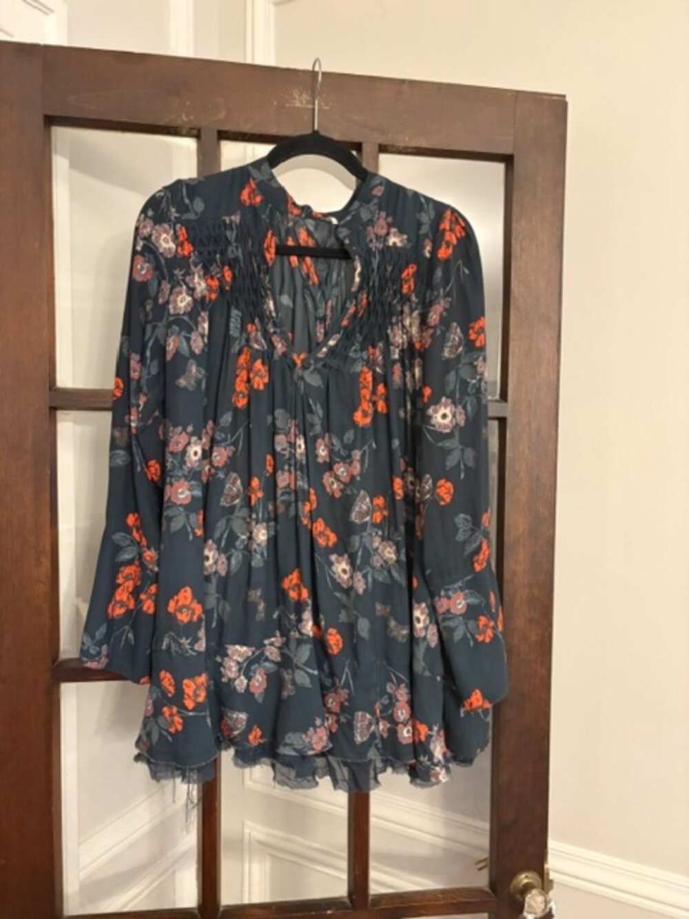 Free People So Fine Pebble Crepe Tunic, Size Small